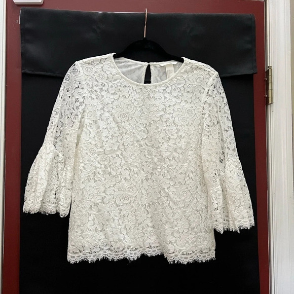 White Lace Blouse - Picture 1 of 5
